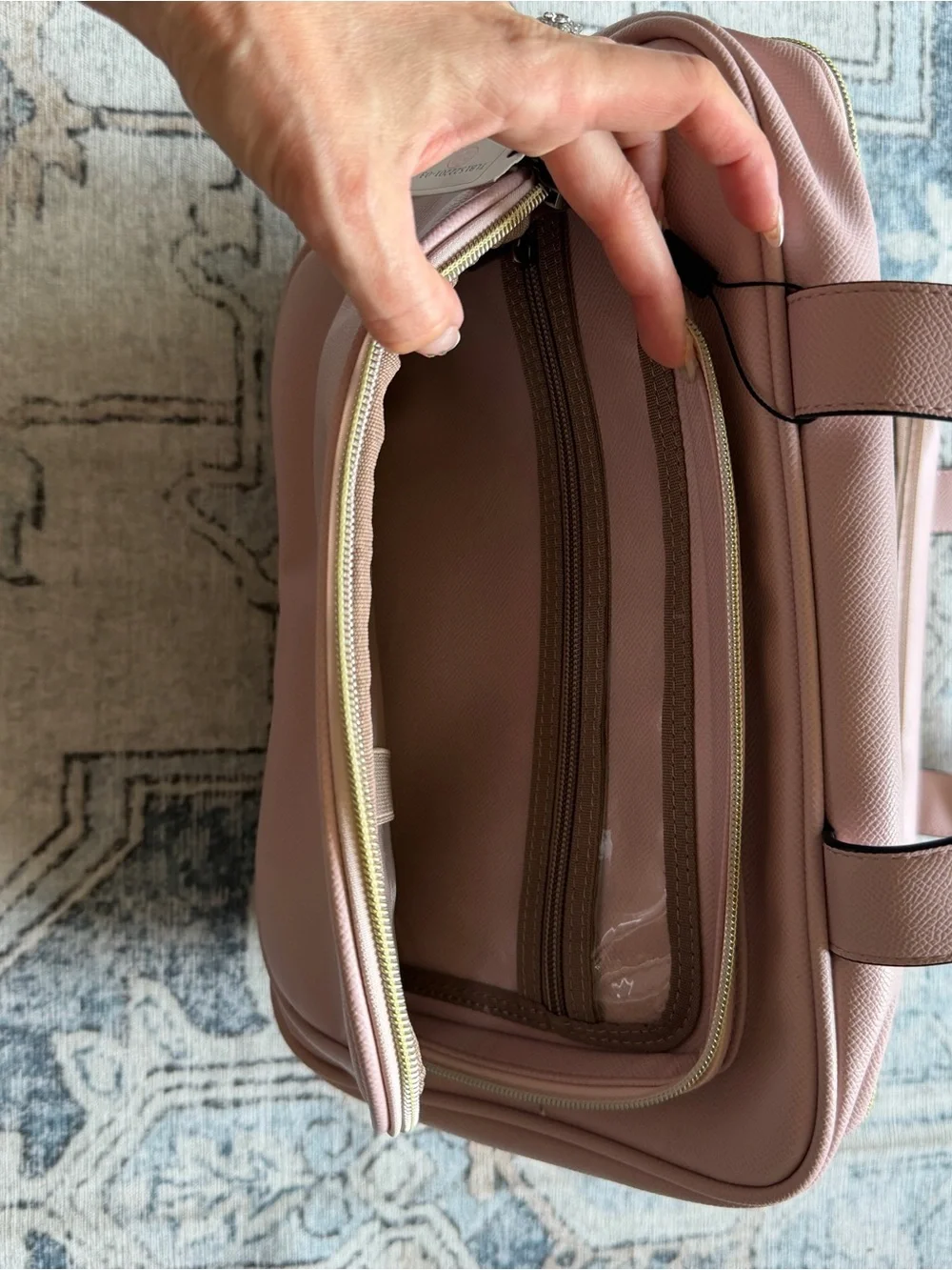 Helena Blush Pink Cosmetic Travel Case